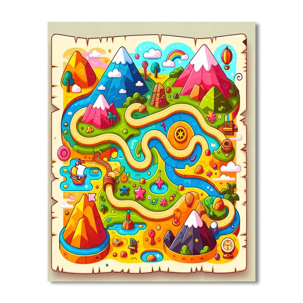 The Great Adventure Map DIY Paint By Numbers