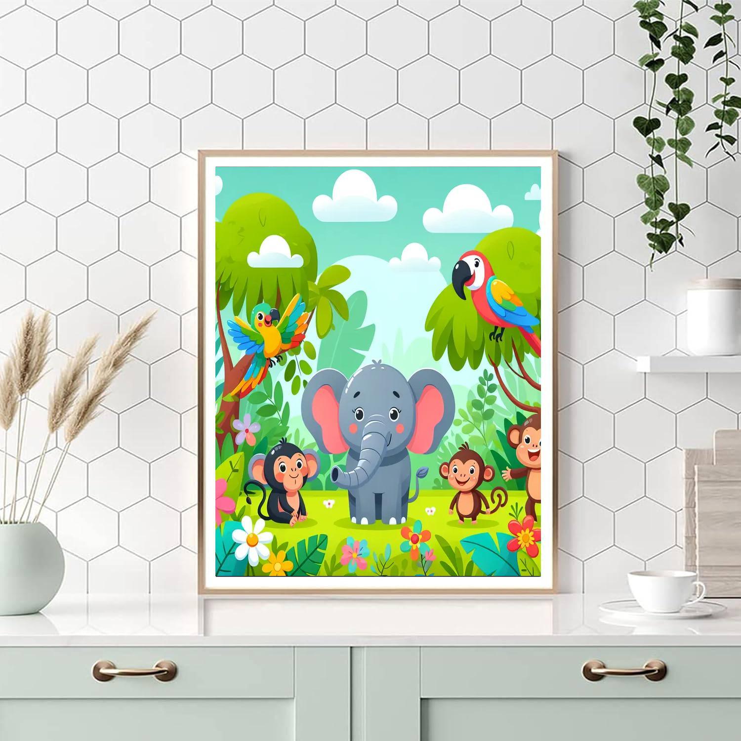 Jungle Safari Celebration Paint By Numbers