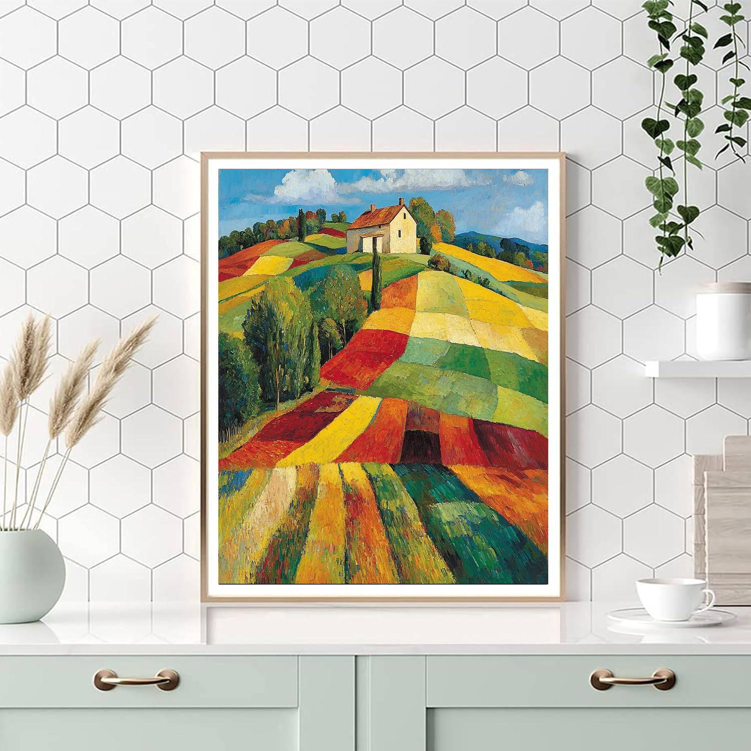 Paul Cézanne Inspired Chromatic Fields  Paint By Numbers Kits