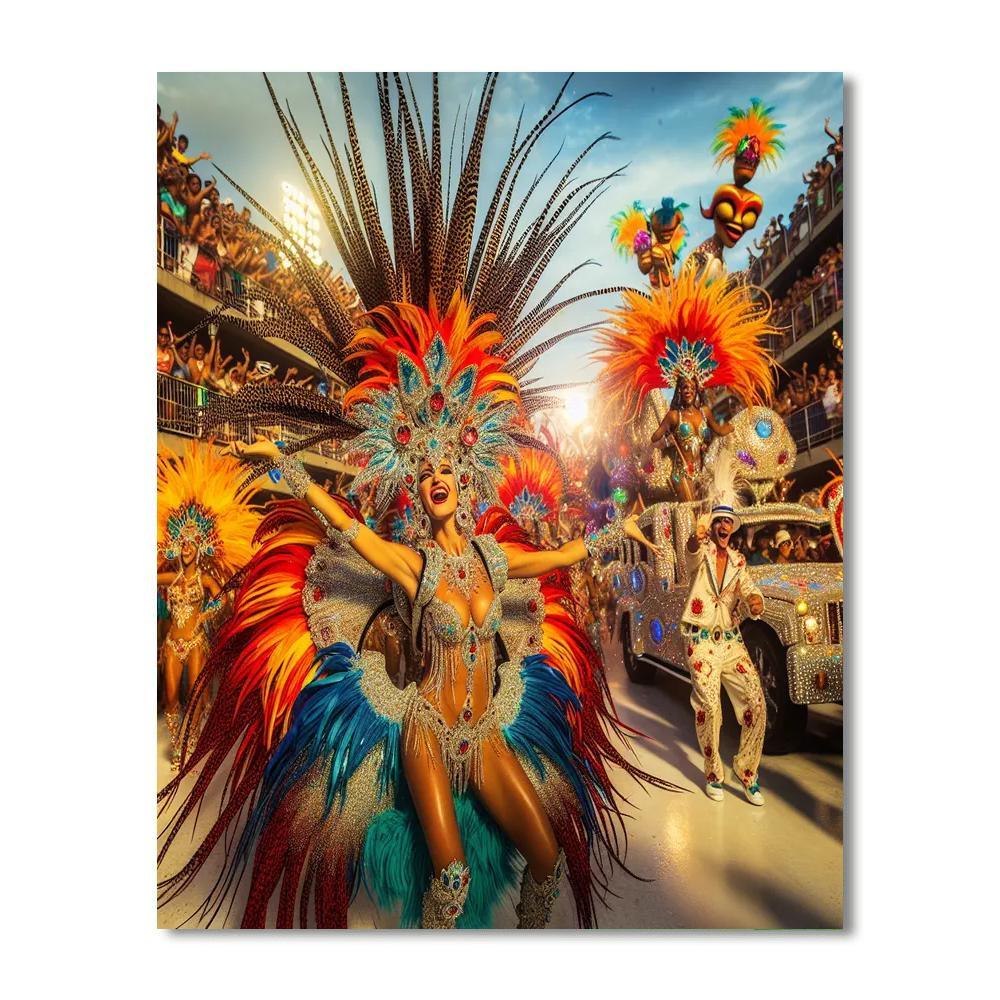 Carnival In Rio De Janeiro - Brazil Paint By Numbers Art