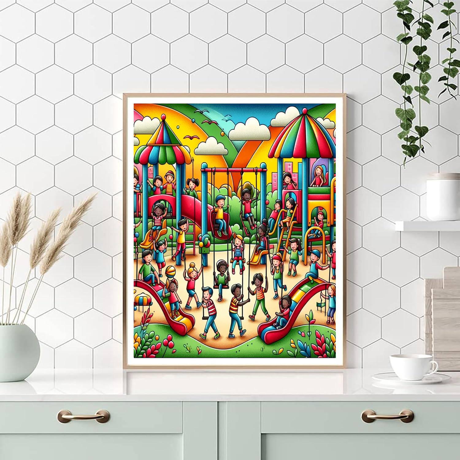 Vivid Imagination Playground Numbered Painting Kits