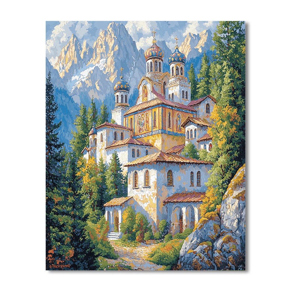 Rila Monastery DIY Paint By Numbers