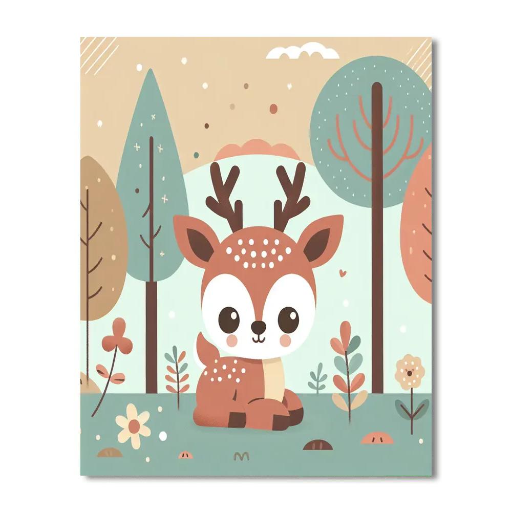 Playful Fawn Paint By Numbers