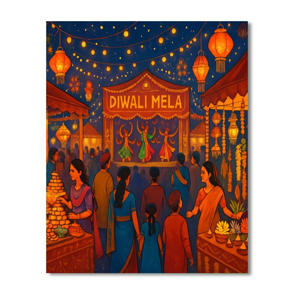 Diwali Mela Painting Number Kit