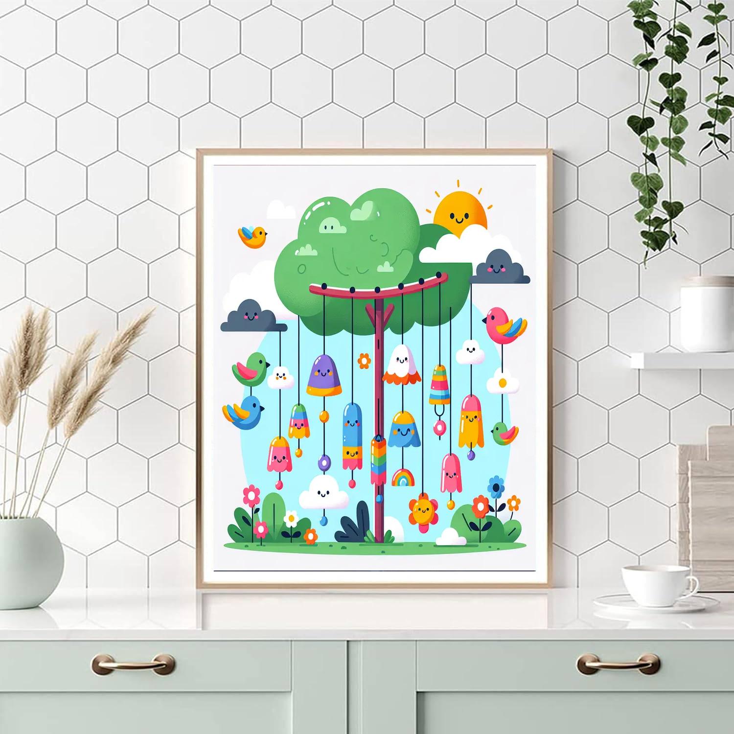 Witty Wind Chimes Painting Number Kit