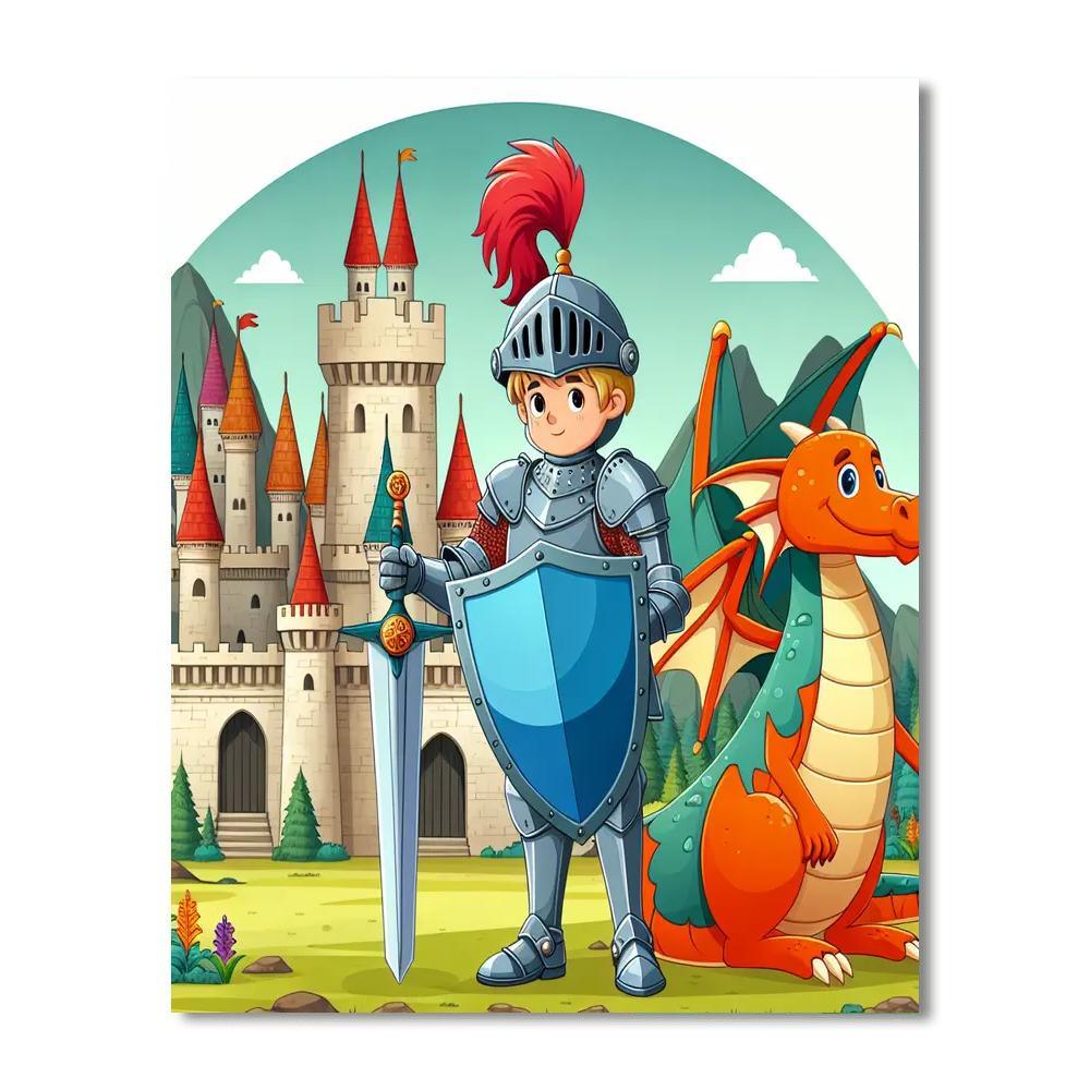 Medieval Knight's Adventure Paint By Numbers Kits