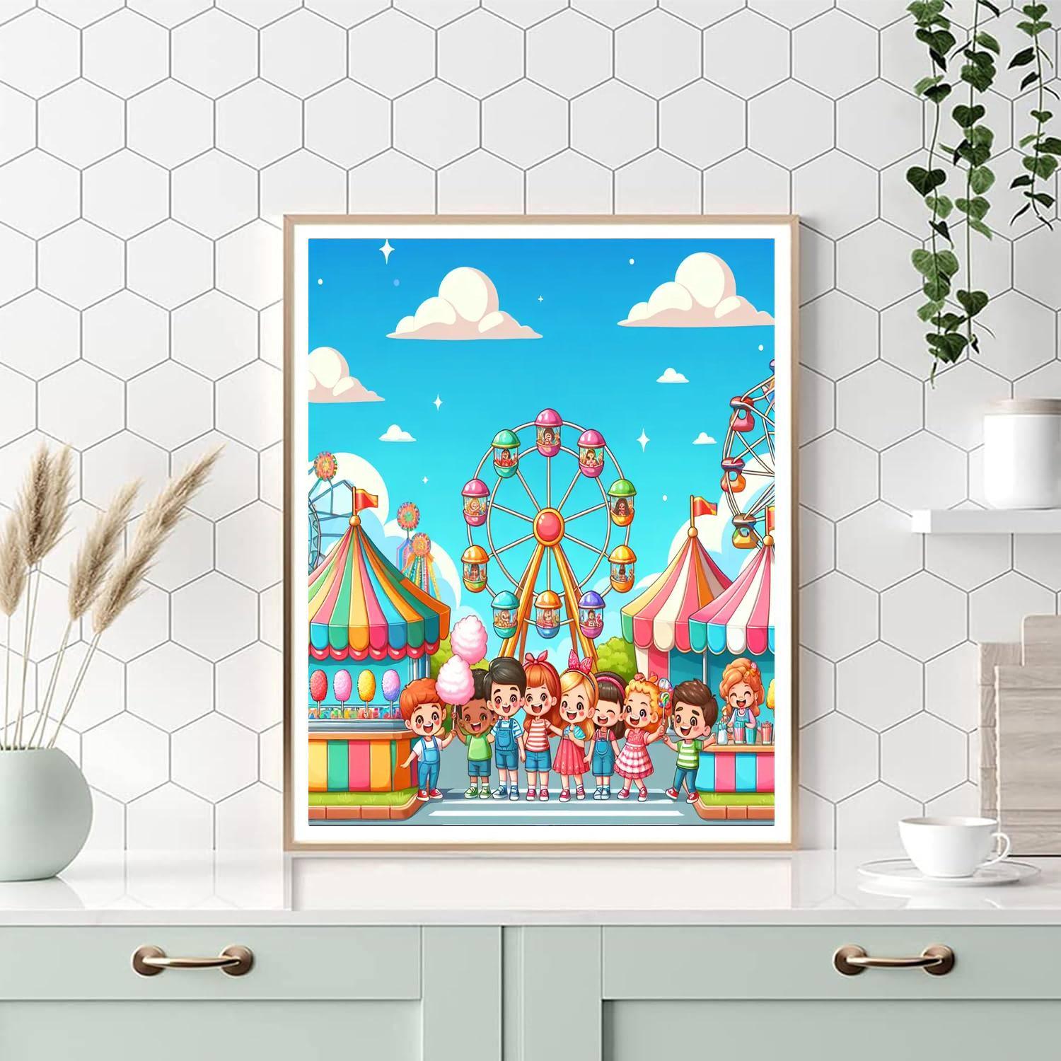 Sunny Carnival Adventure Paint By Numbers Art