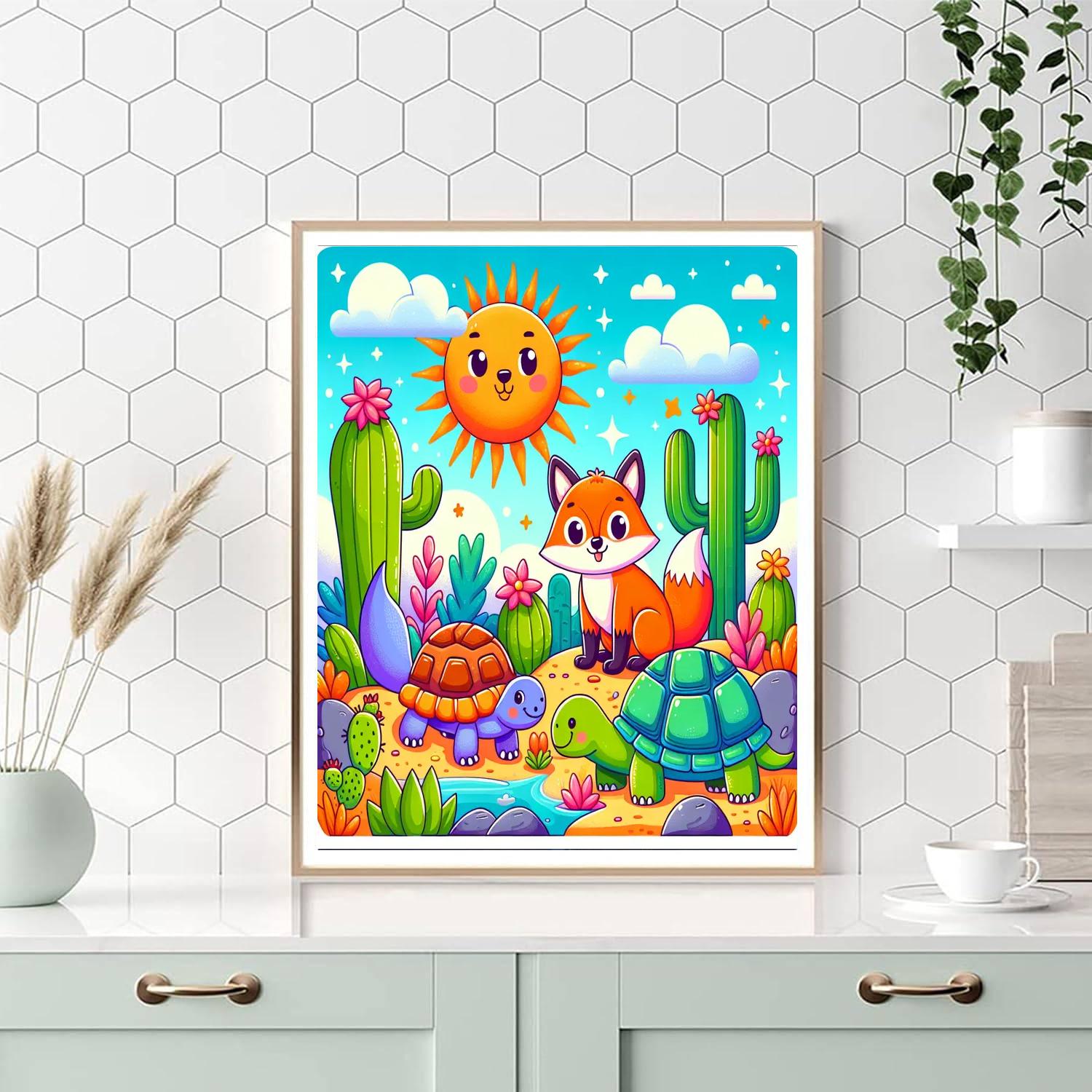 Charming Desert Adventure Paint By Numbers Art