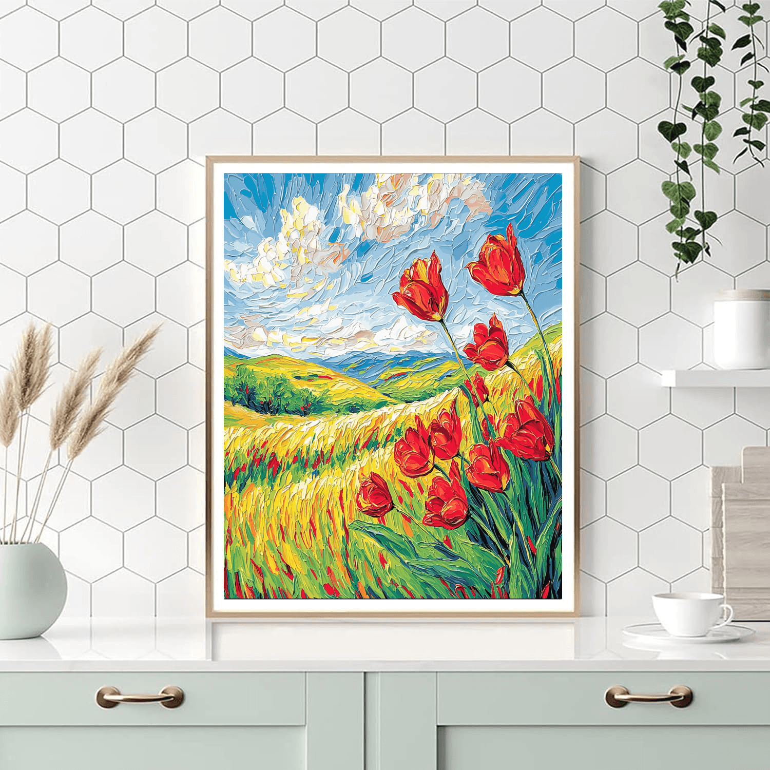 Vincent Van Gogh Inspired Dancing Tulips  Paint By Numbers Art
