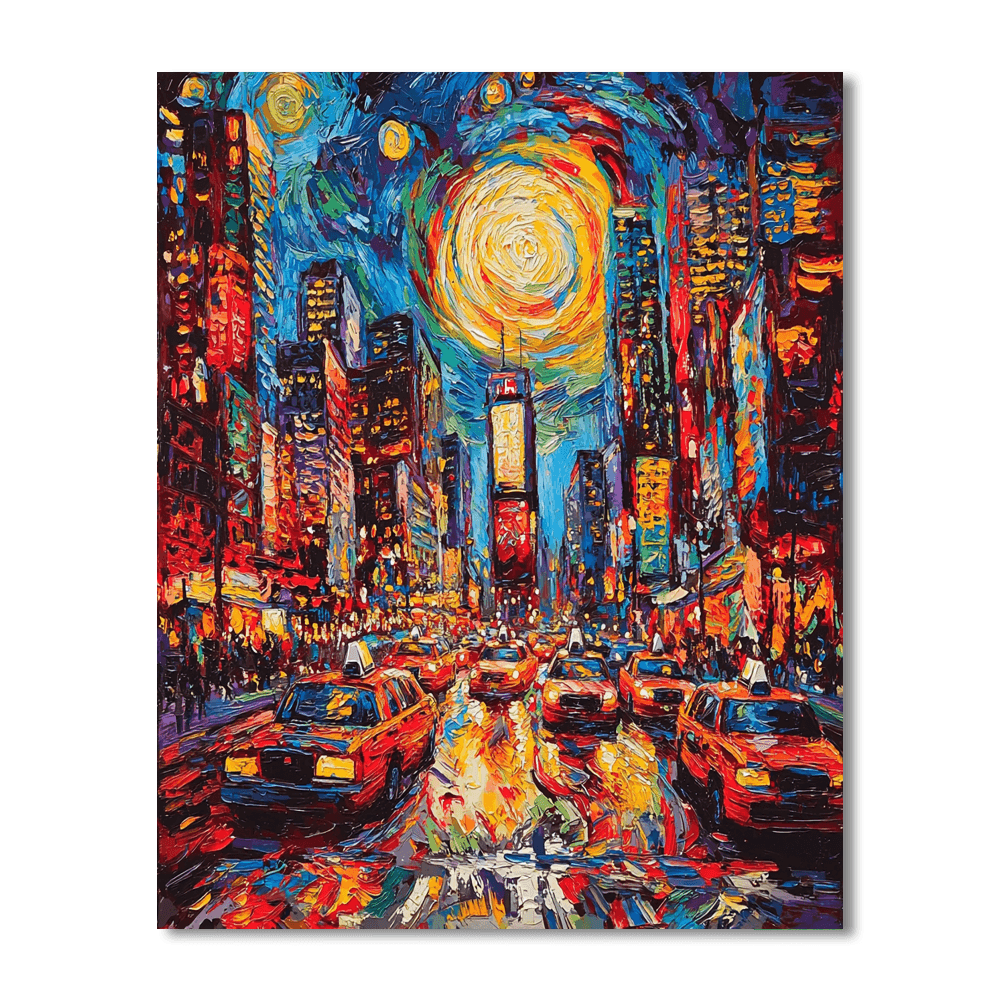 Edvard Munch Inspired Urban Dreamscape  Painting By Numbers Kit