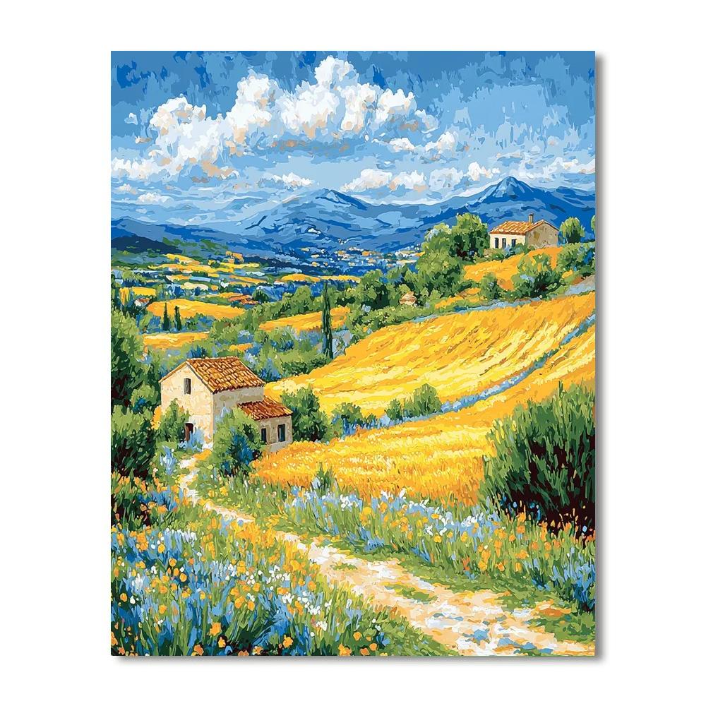Vincent Van Gogh Inspired Sunlit Provence Fields  Paint By Numbers