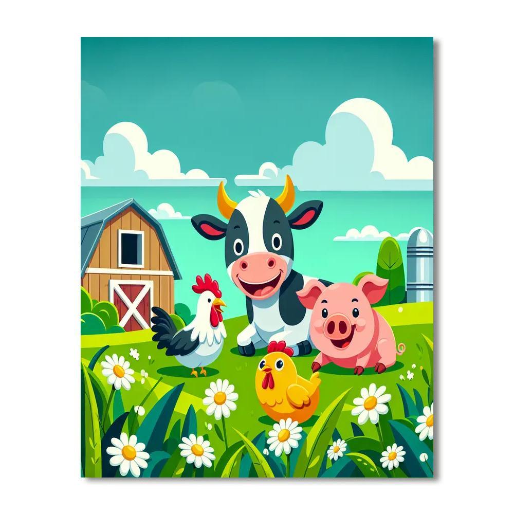Fun Farmyard Paint By Numbers