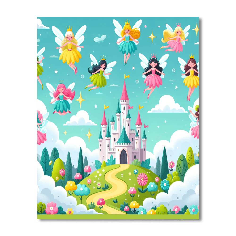Flying Fairy Kingdom Paint By Color