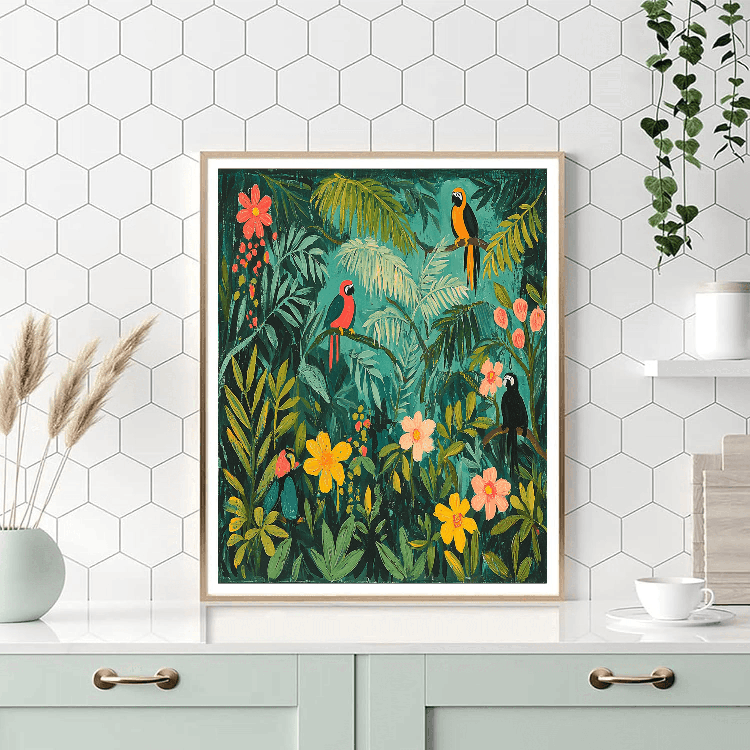 Henri Rousseau Inspired Whimsical Jungle  Numbered Painting Kits