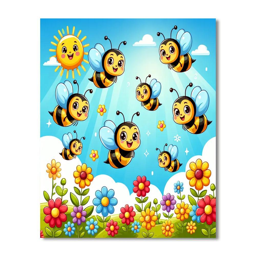 Brilliant Bees Paint By Numbers