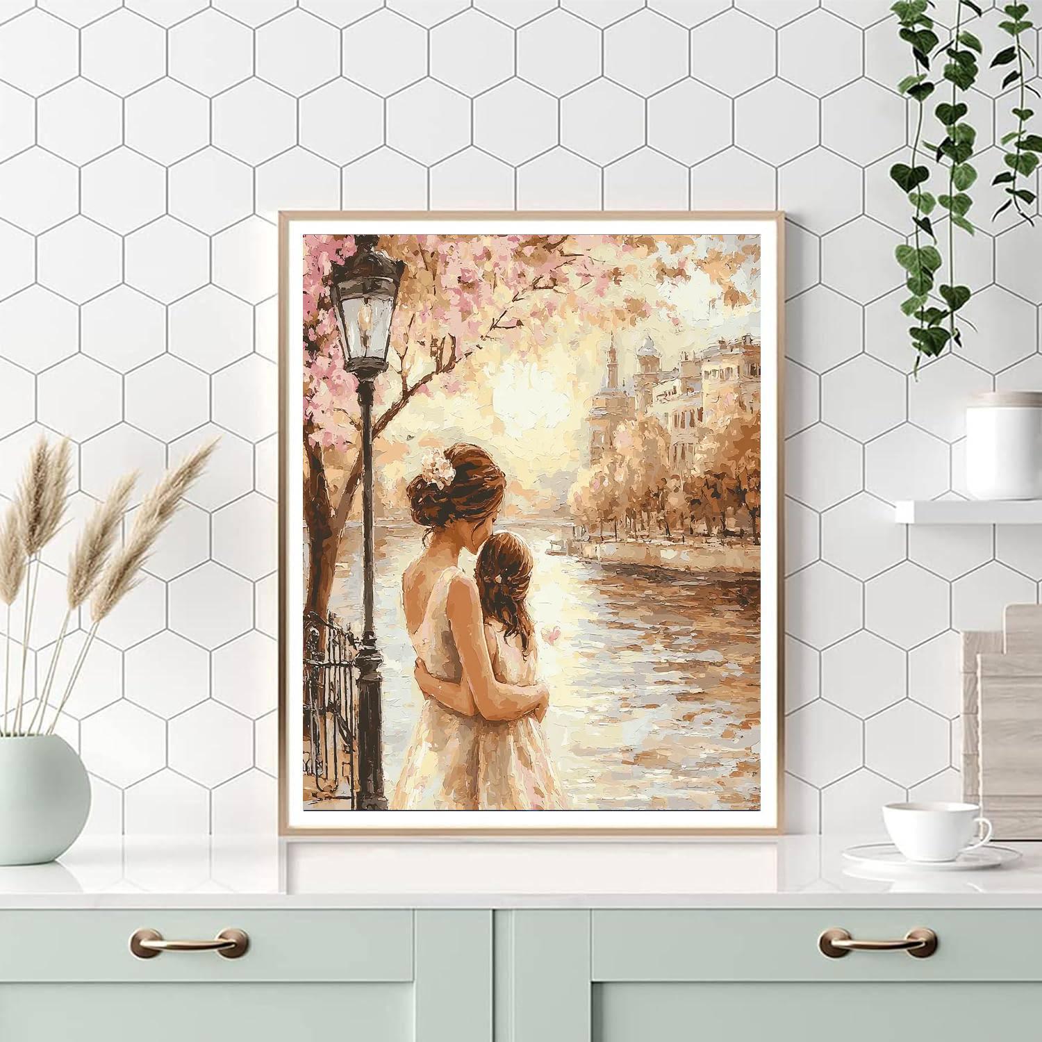 Mom's Sweet Embrace Painting Number Kit