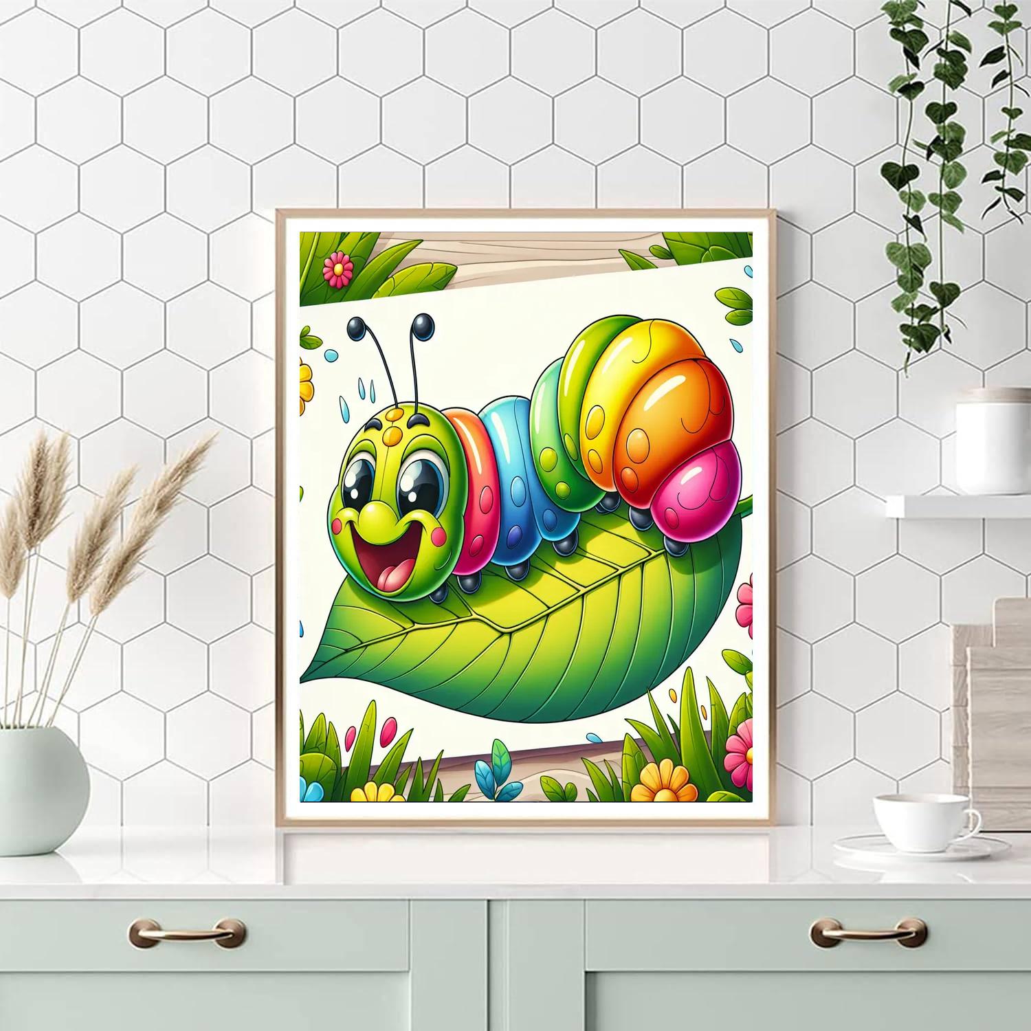 Giggling Caterpillar Painting By Numbers Kit