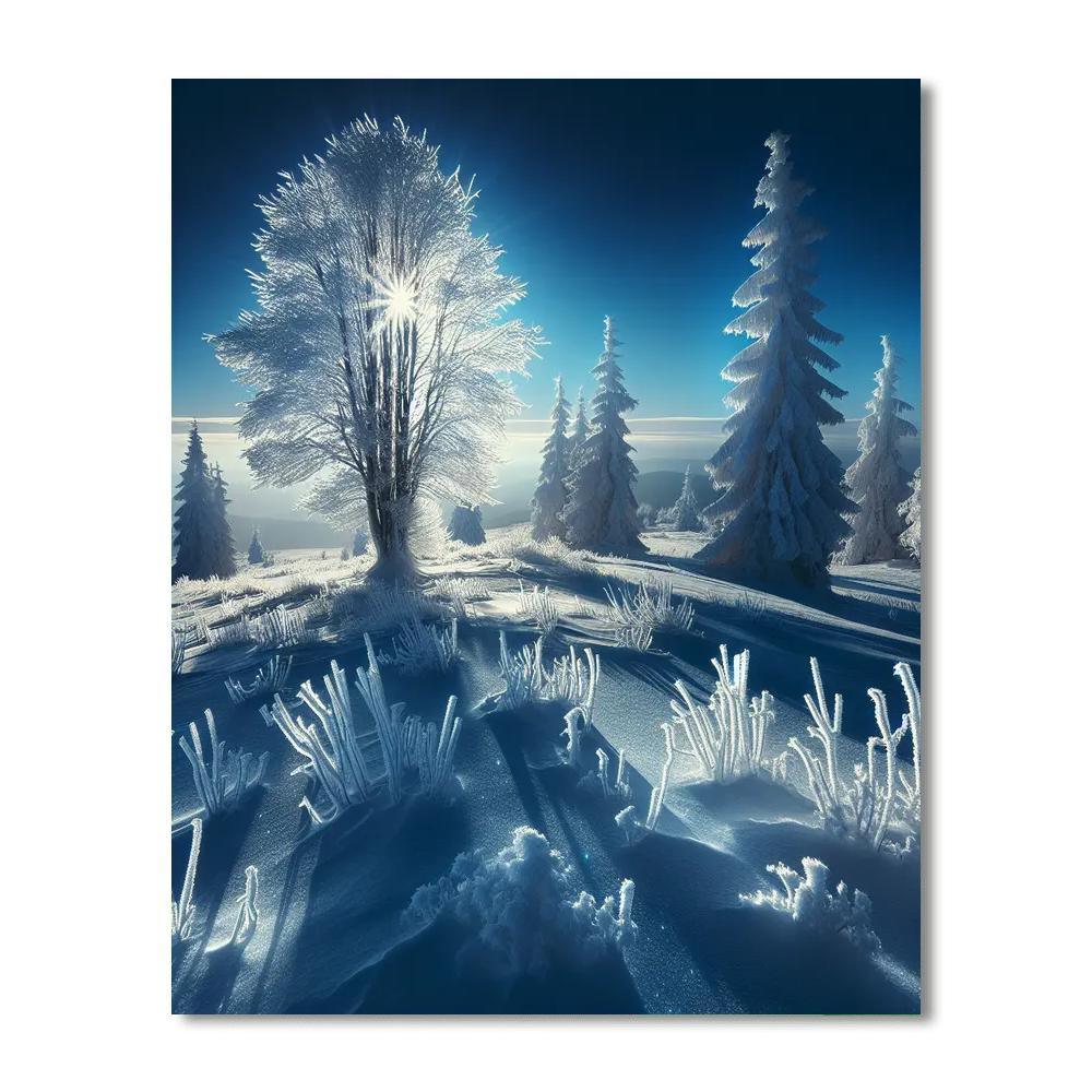 Frosty Winter Enchantment Painting Number Kit