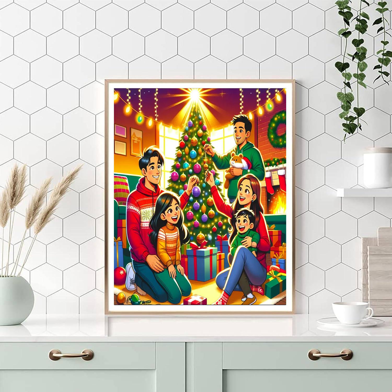 Happy Holidays Cheer Paint By Numbers Art