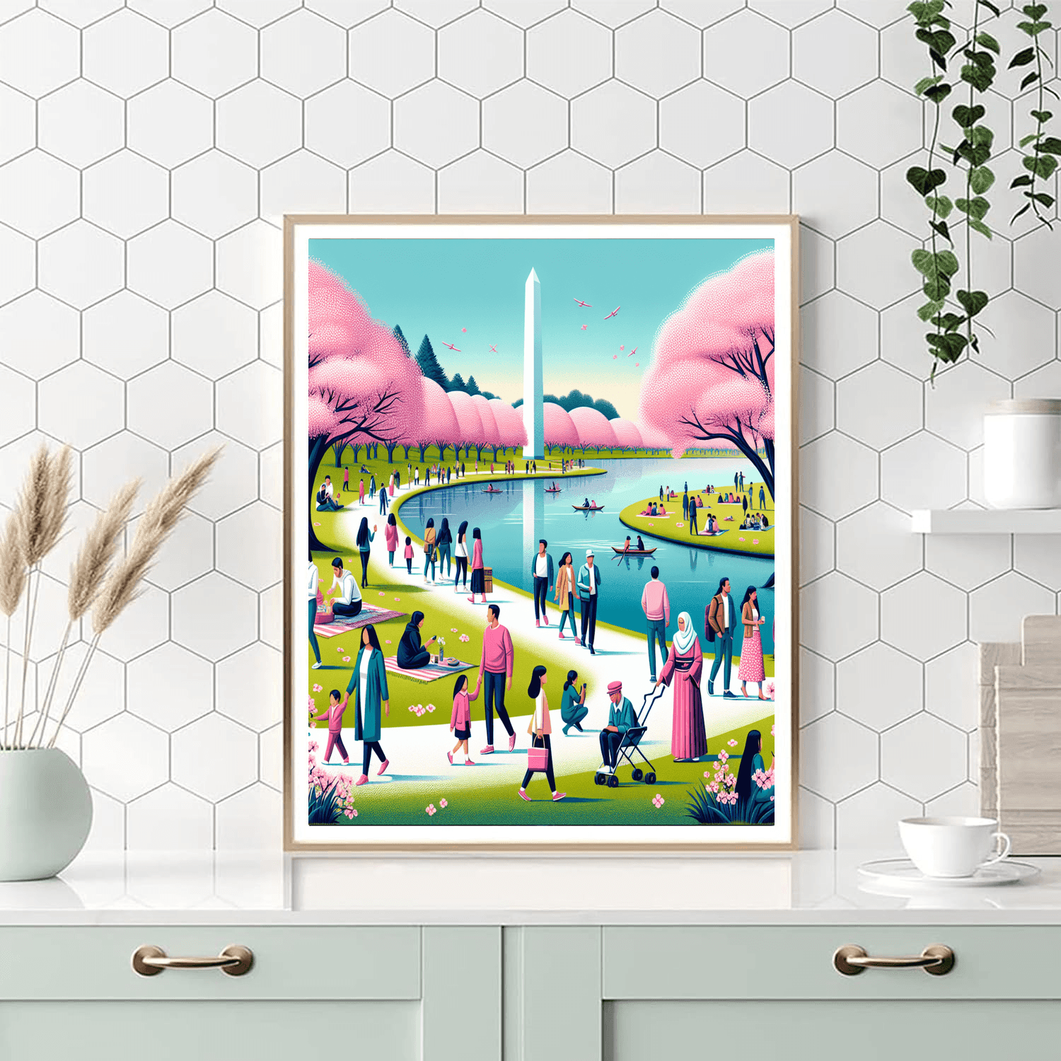 National Cherry Blossom Festival - Washington, D.c., Usa Number Painting