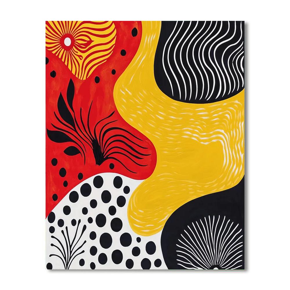 Yayoi Kusama Inspired Flow Of Color  DIY Paint By Numbers