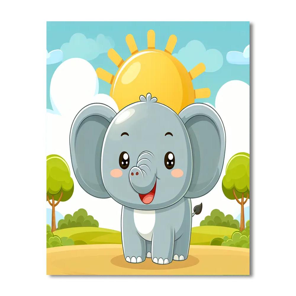 Sunshine Elephant Paint By Number