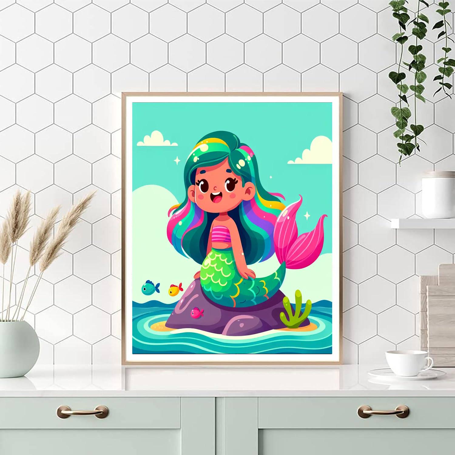 Magic Mermaid Painting Number Kit