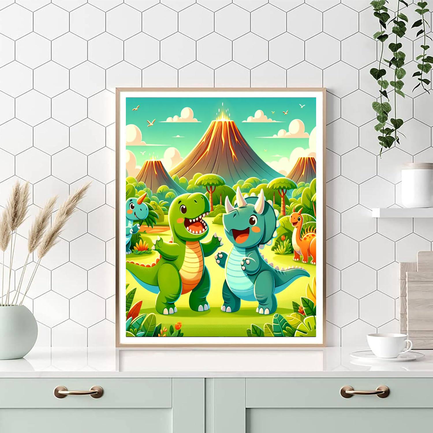 Creative Dinosaur Kingdom DIY Paint By Numbers