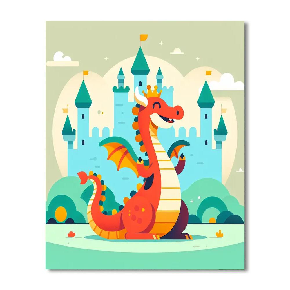 Castle Guard Dragon DIY Paint By Numbers