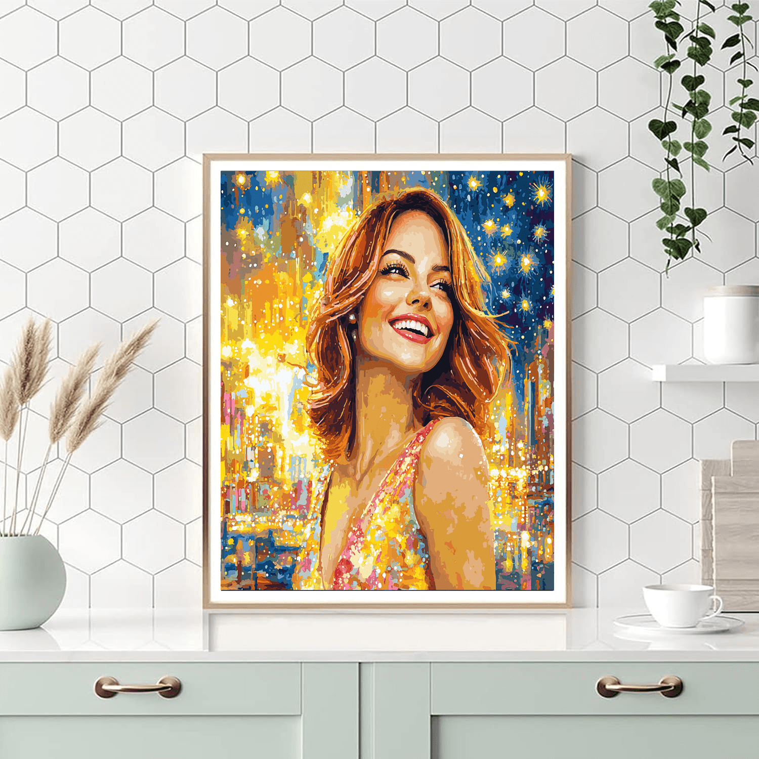 Emma Stone: Dancing Through La La Land Dreams Painting Number Kit