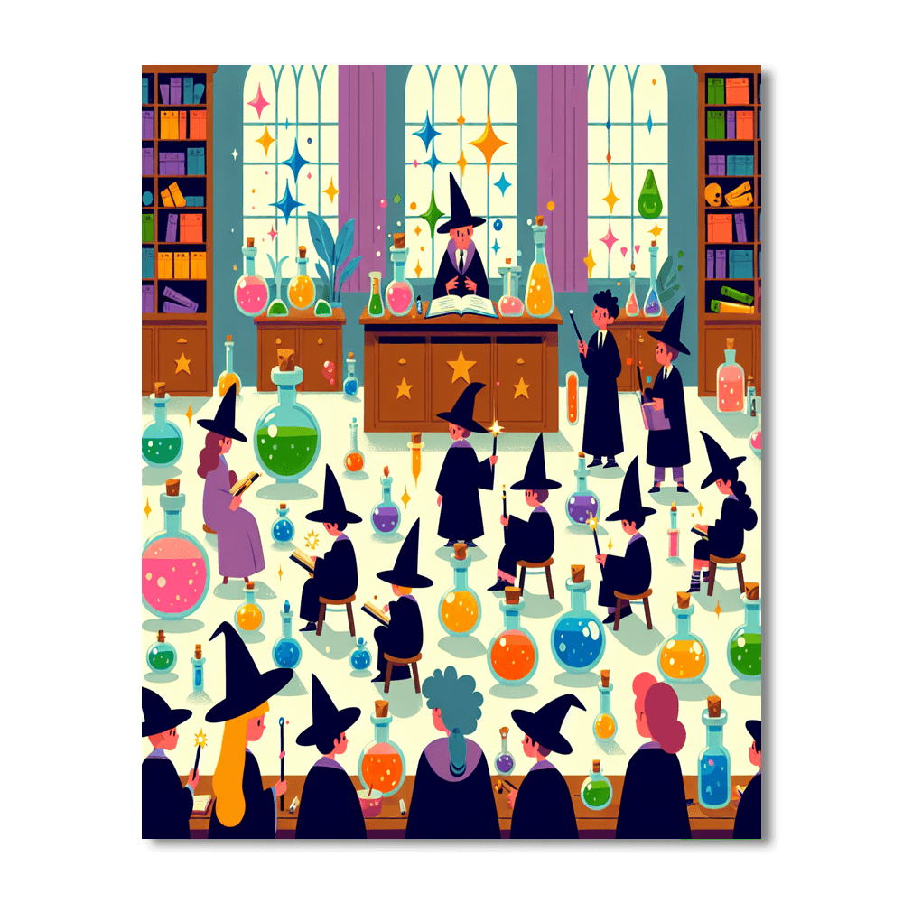 Whimsical Wizard School Paint By Numbers Kits
