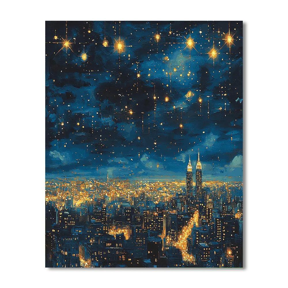 Magritte Inspired Ethereal Skylines  DIY Paint By Numbers