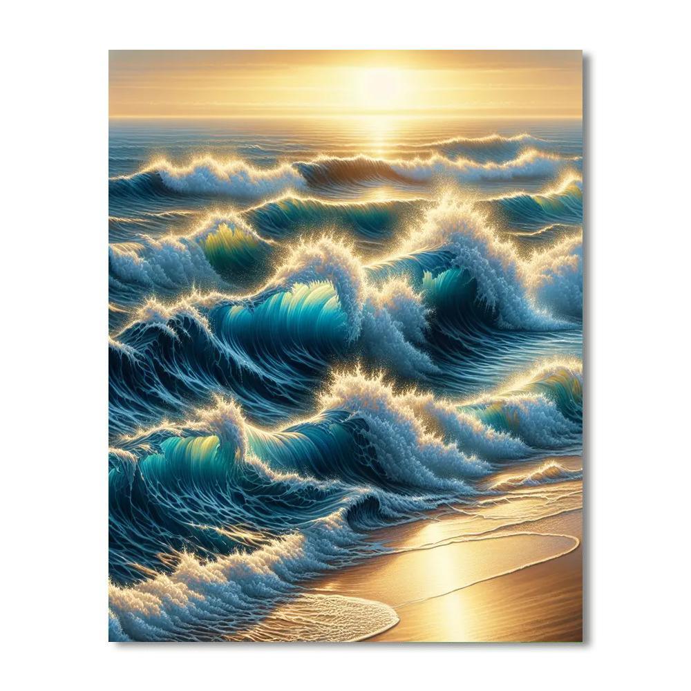 Ocean Waves Serenade Paint By Color