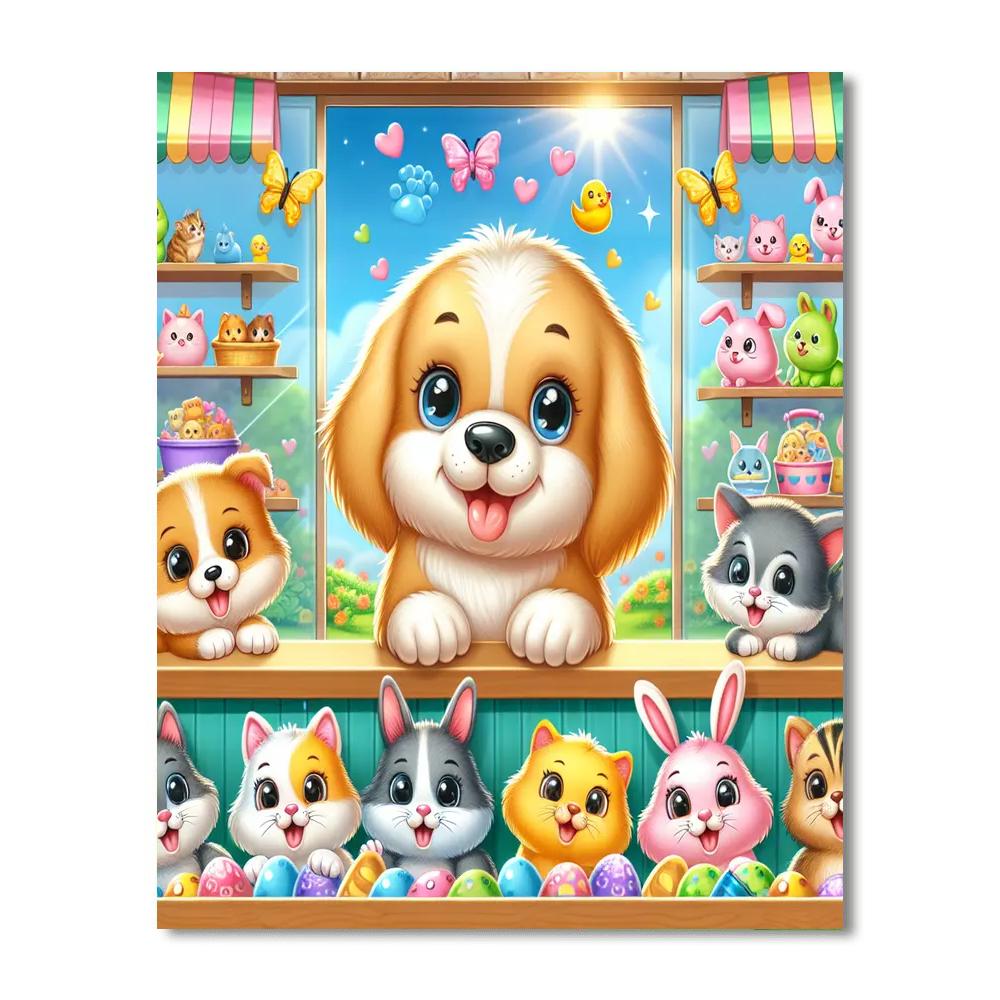 Charming Pet Shop Numbered Painting Kits