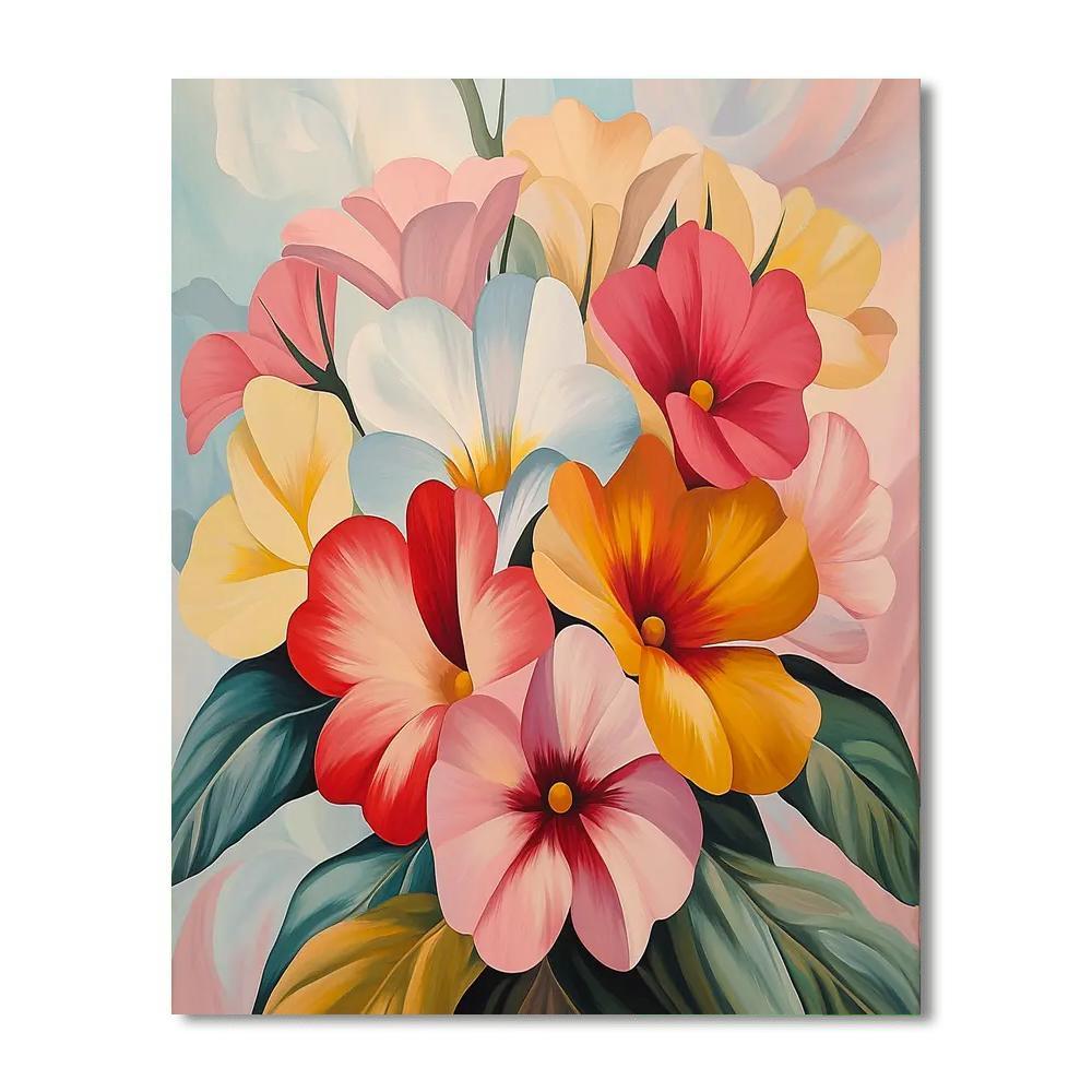Georgia O'Keeffe Inspired Vibrant Blossoms  Paint By Color
