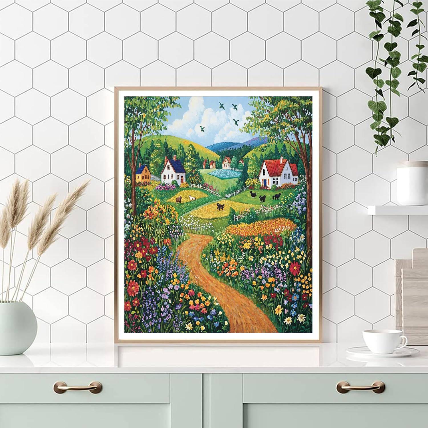 Folk Art Style Inspired Charming Whispers  Painting By Numbers Kit