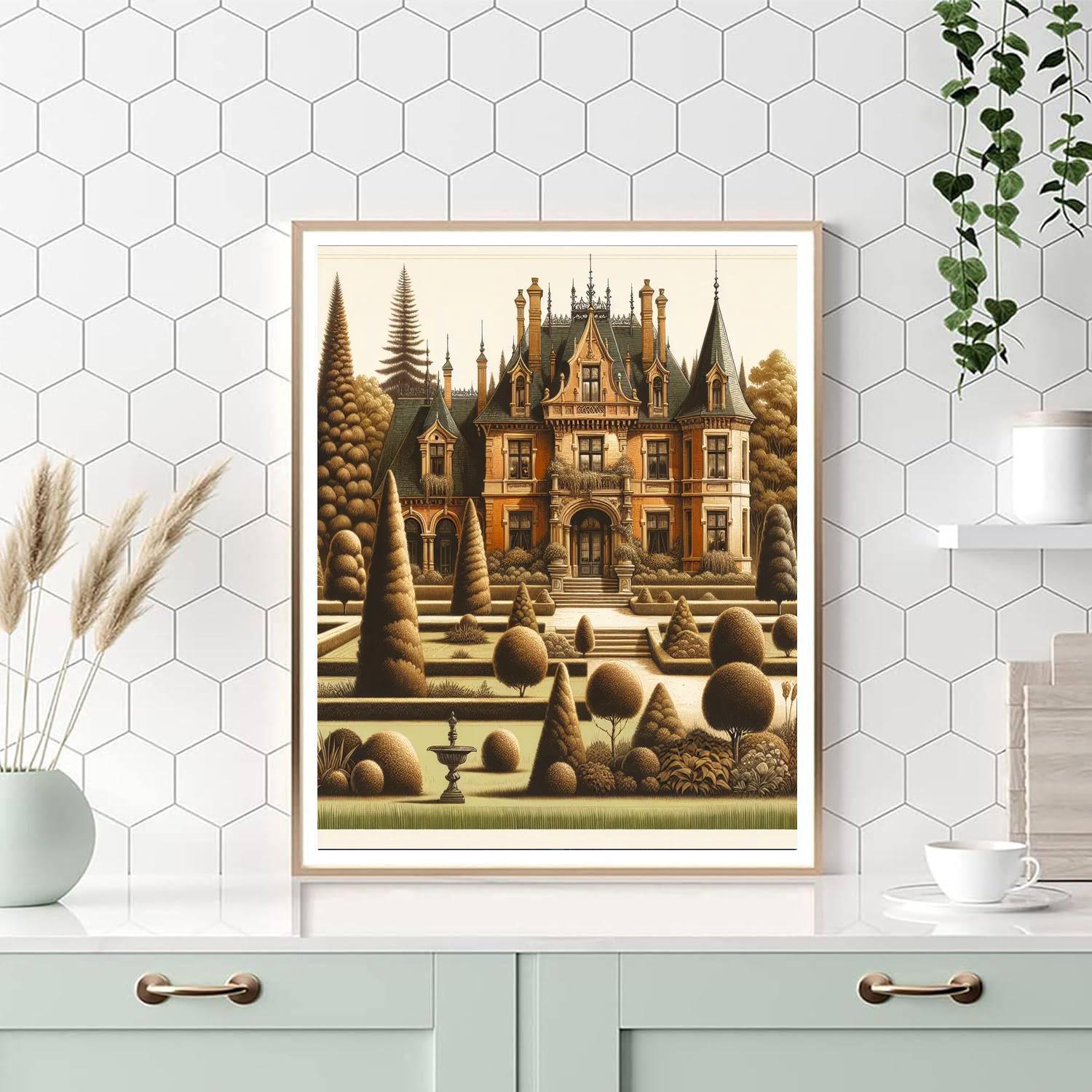 Grand Chateau Retreat Paint By Numbers Art