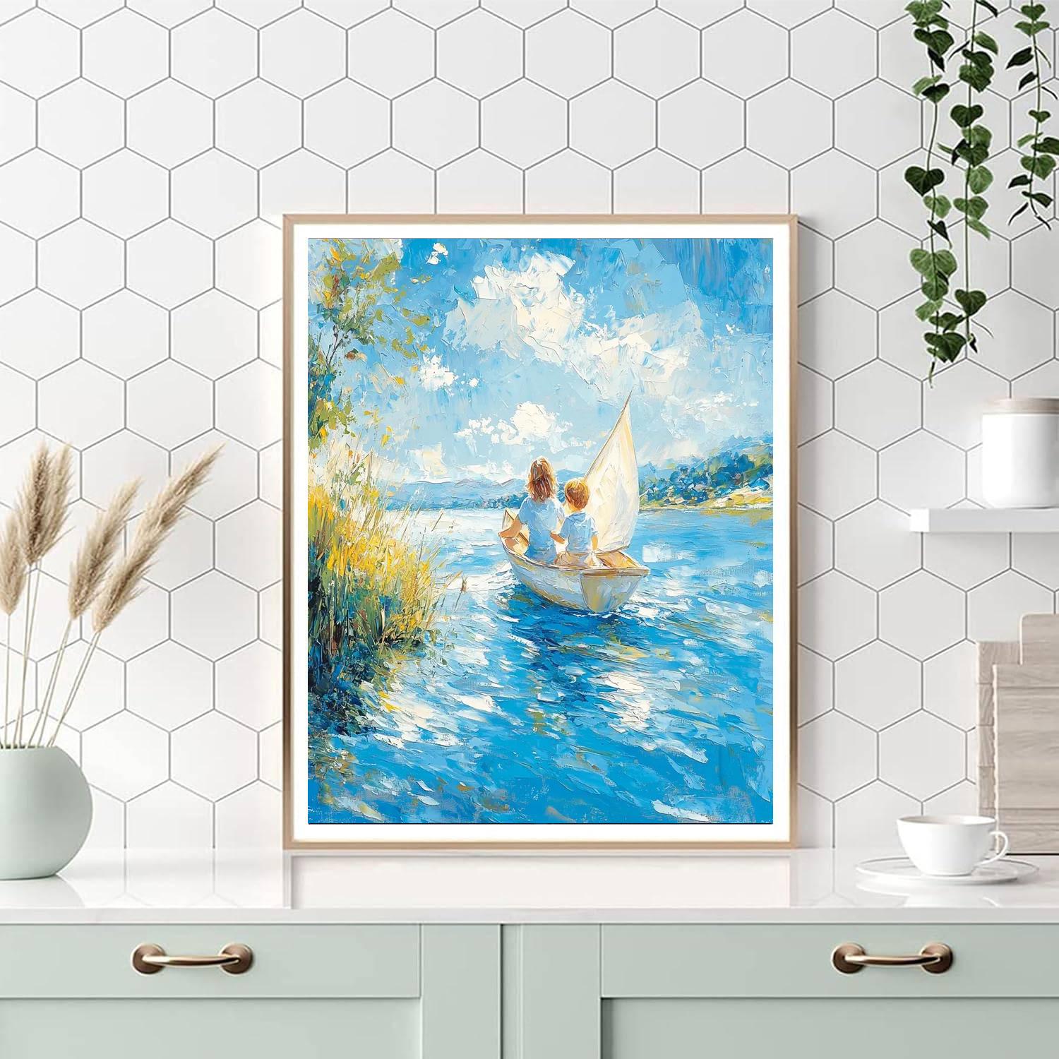 Sailing Together In Love Number Painting
