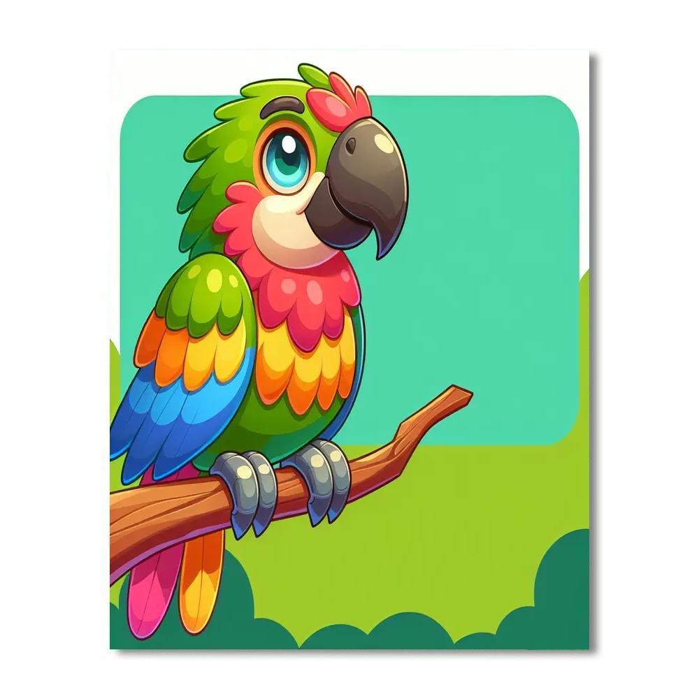 Sunny Jungle Parrot Painting By Numbers Kit