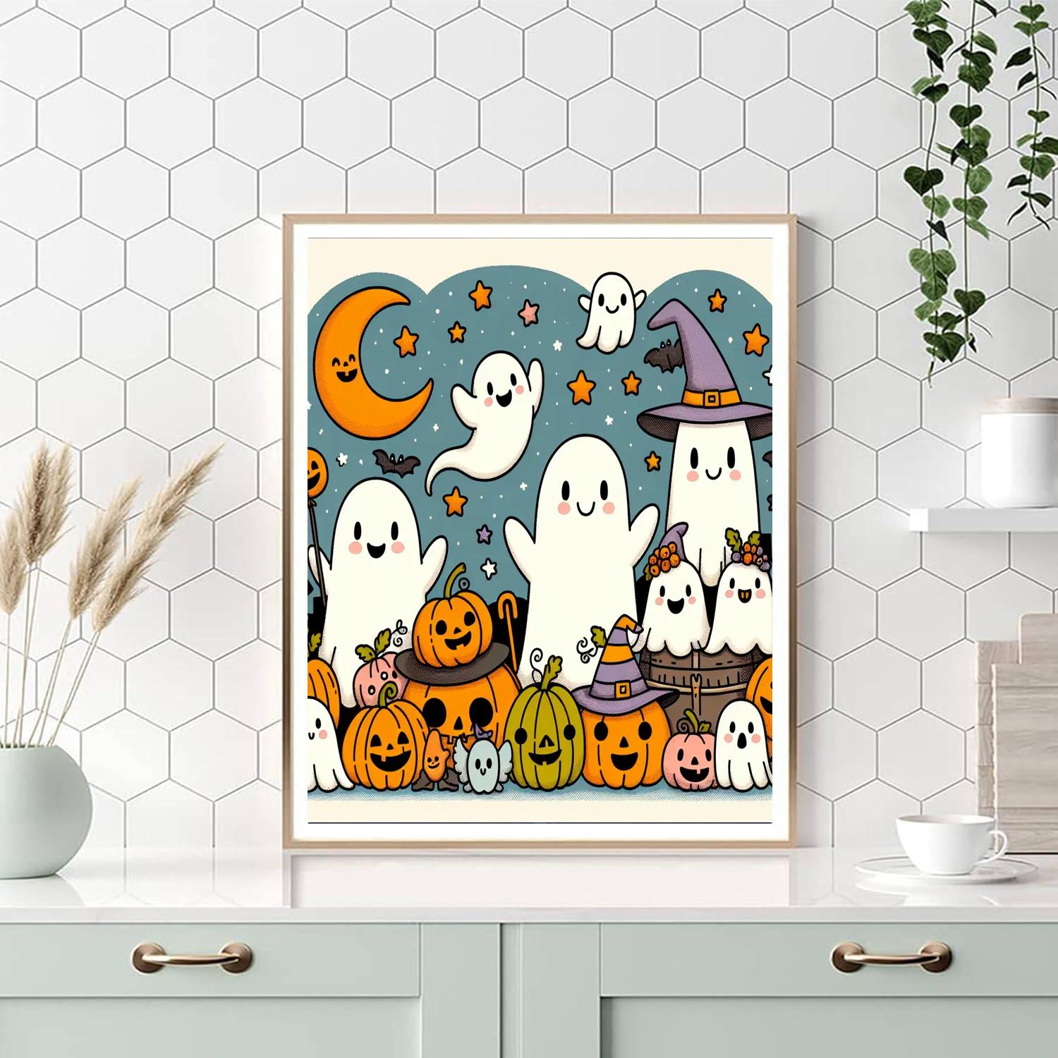Super Spooky Halloween Fun Painting Number Kit