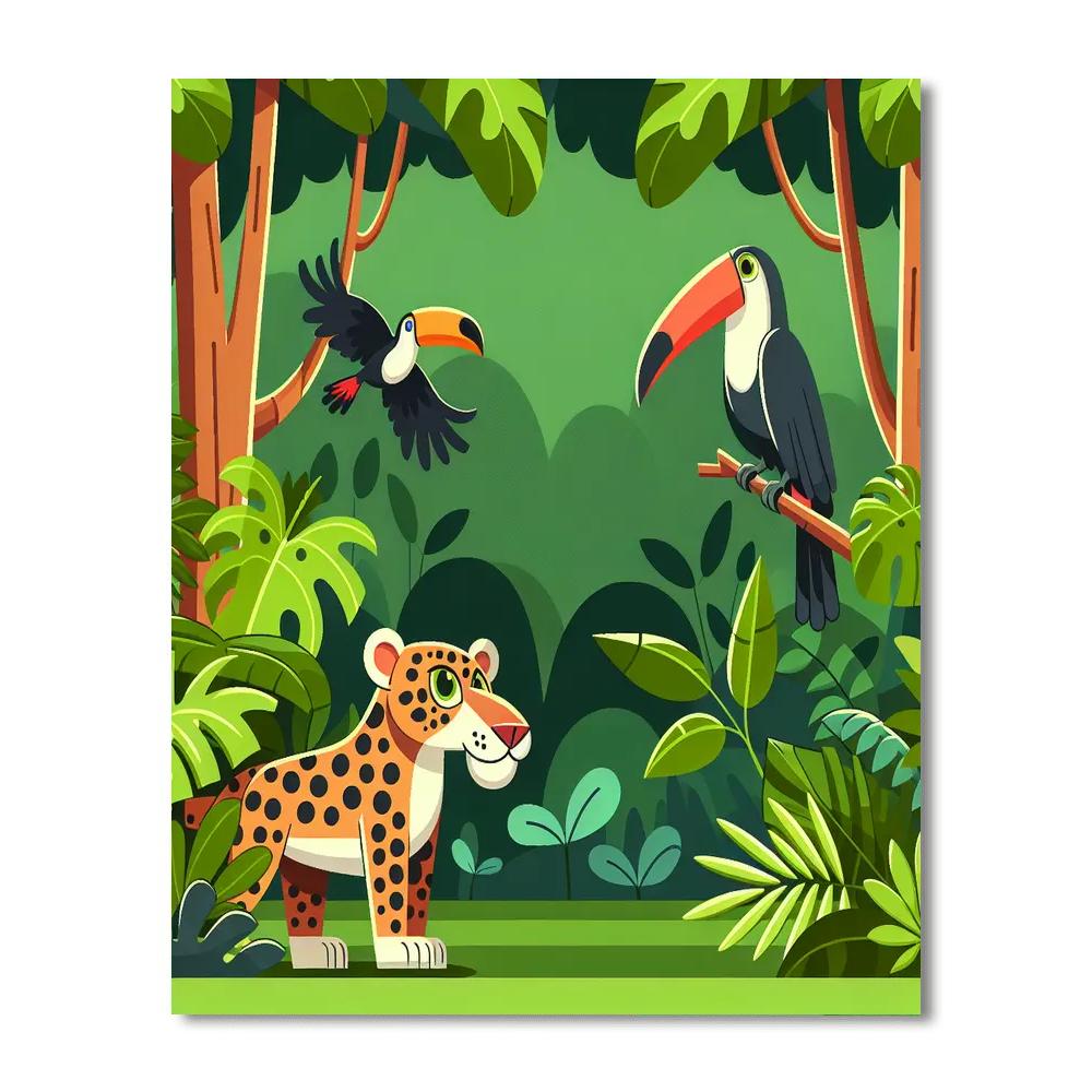 Wild Jungle Exploration Paint By Number