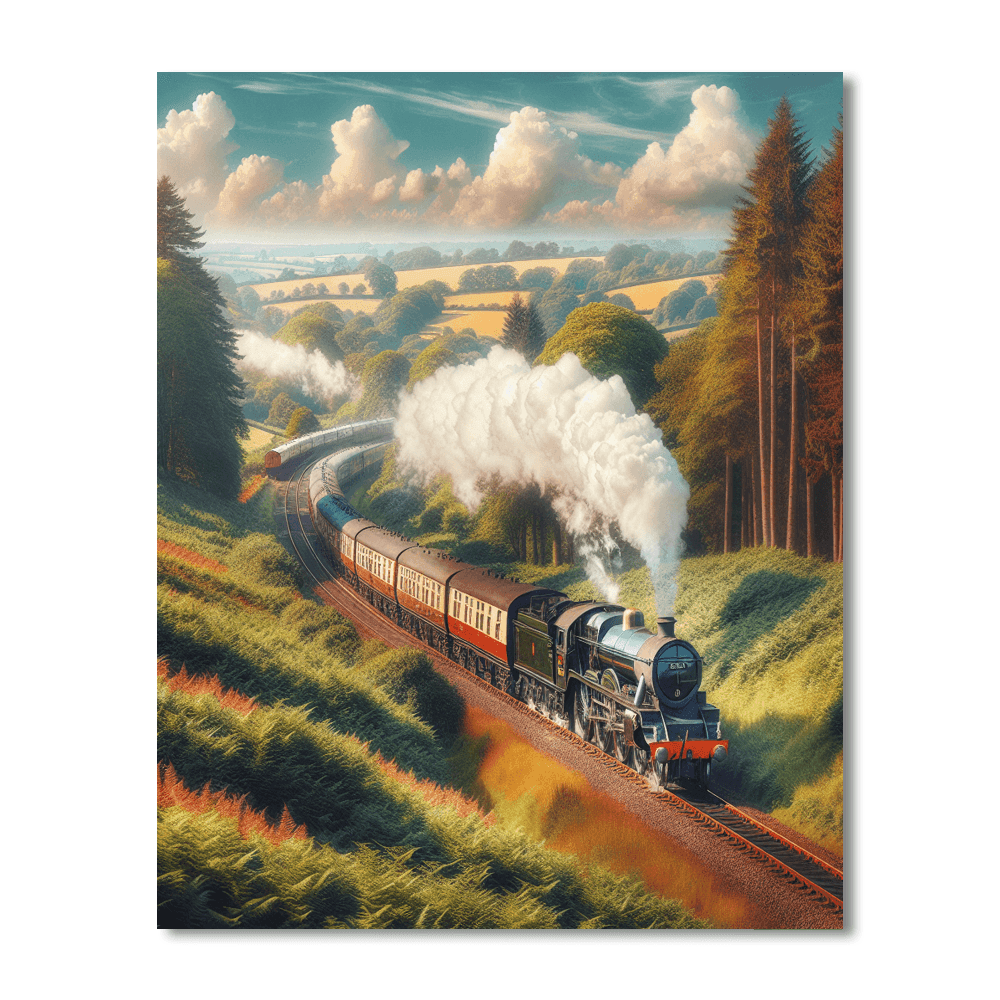 Vintage Train Adventure Paint By Number