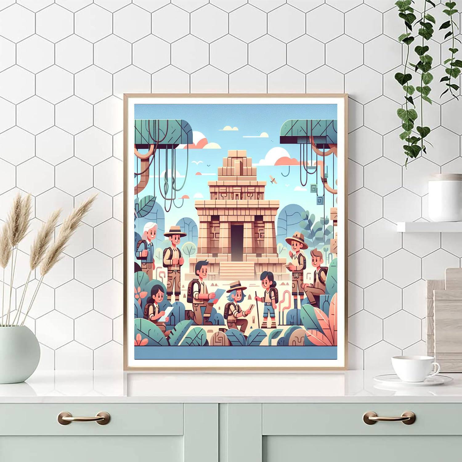 Mystery Of The Ancient Temple Paint By Numbers Art