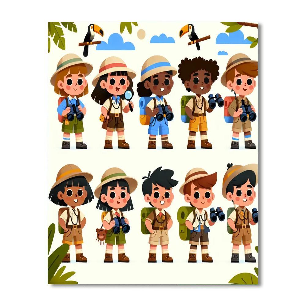 Jungle Expedition Fun Paint By Numbers Kits