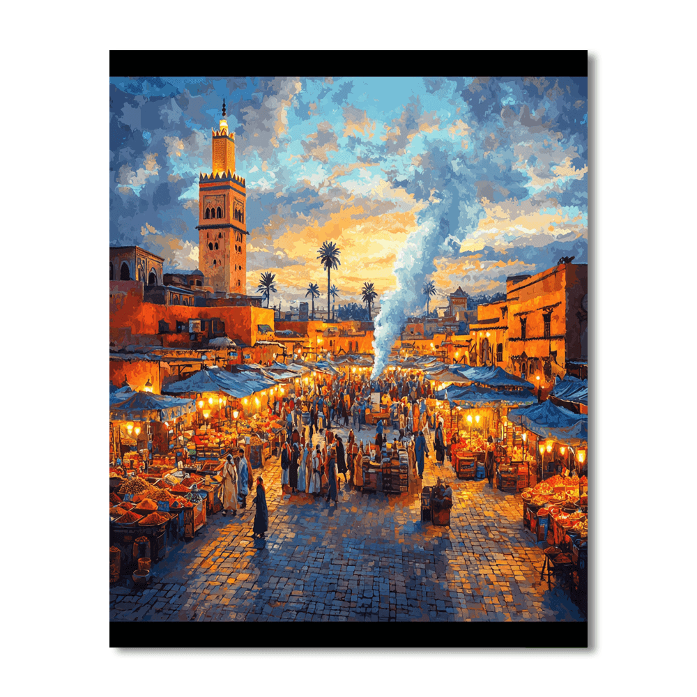 Djemaa El-fna - Marrakesh Paint By Numbers Kits