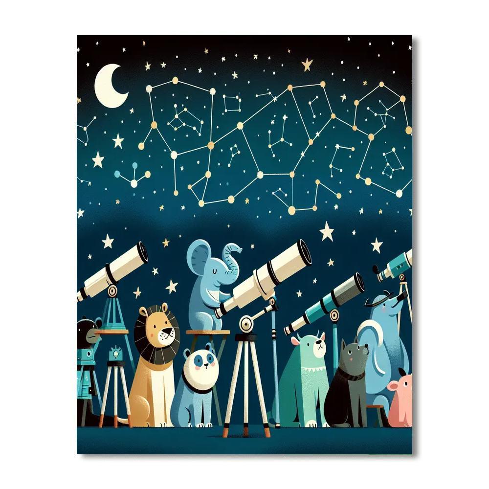 Celestial Stargazers DIY Paint By Numbers