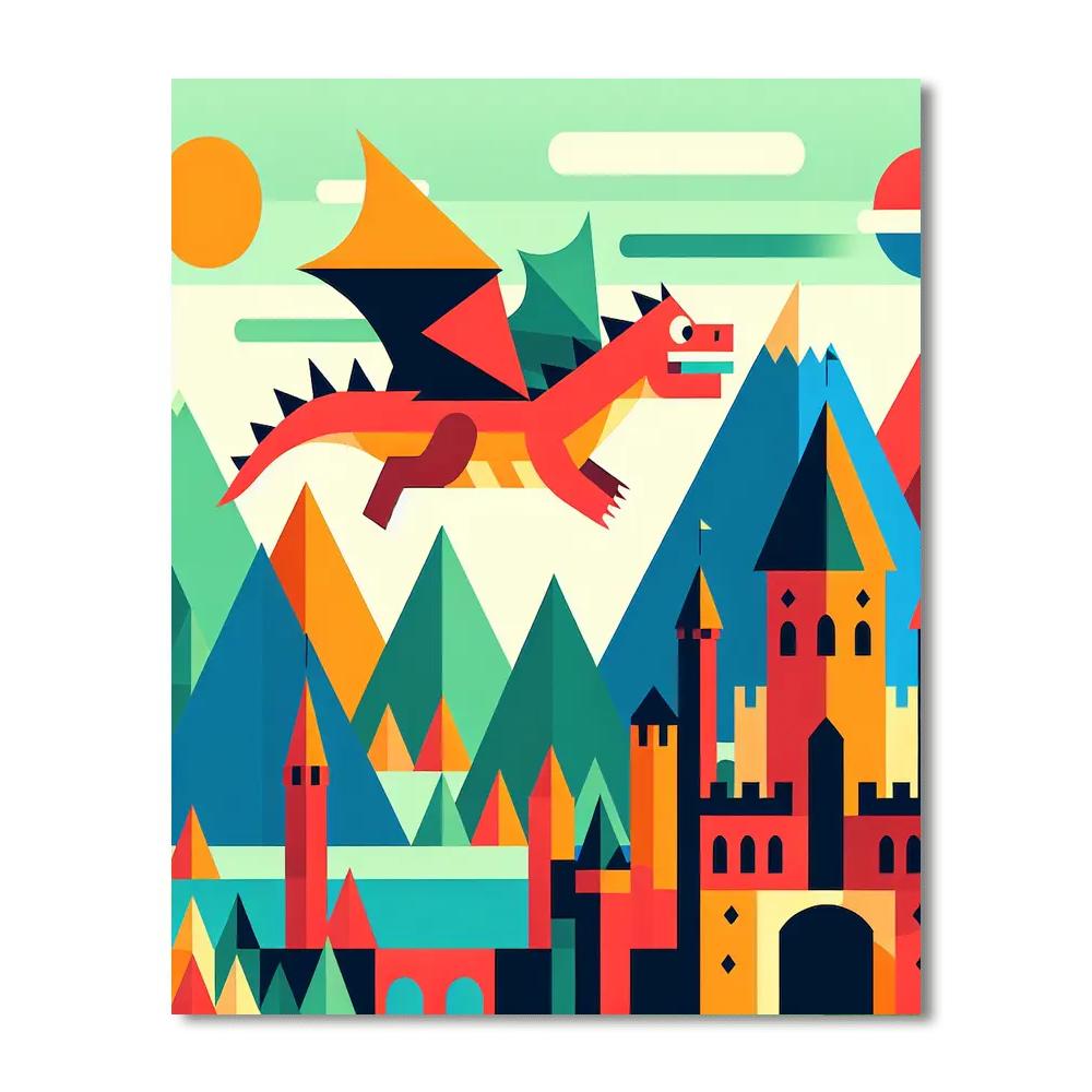 Dragon's Enclave Paint By Numbers Art