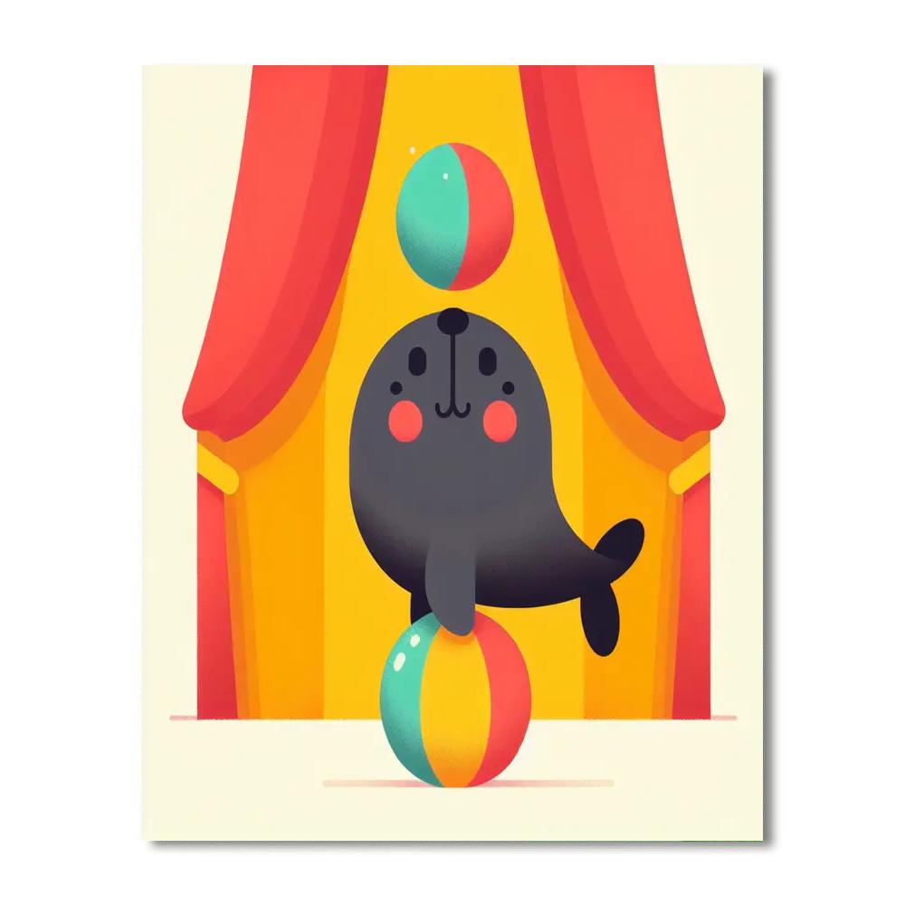 Silly Seal Circus Paint By Numbers Kits