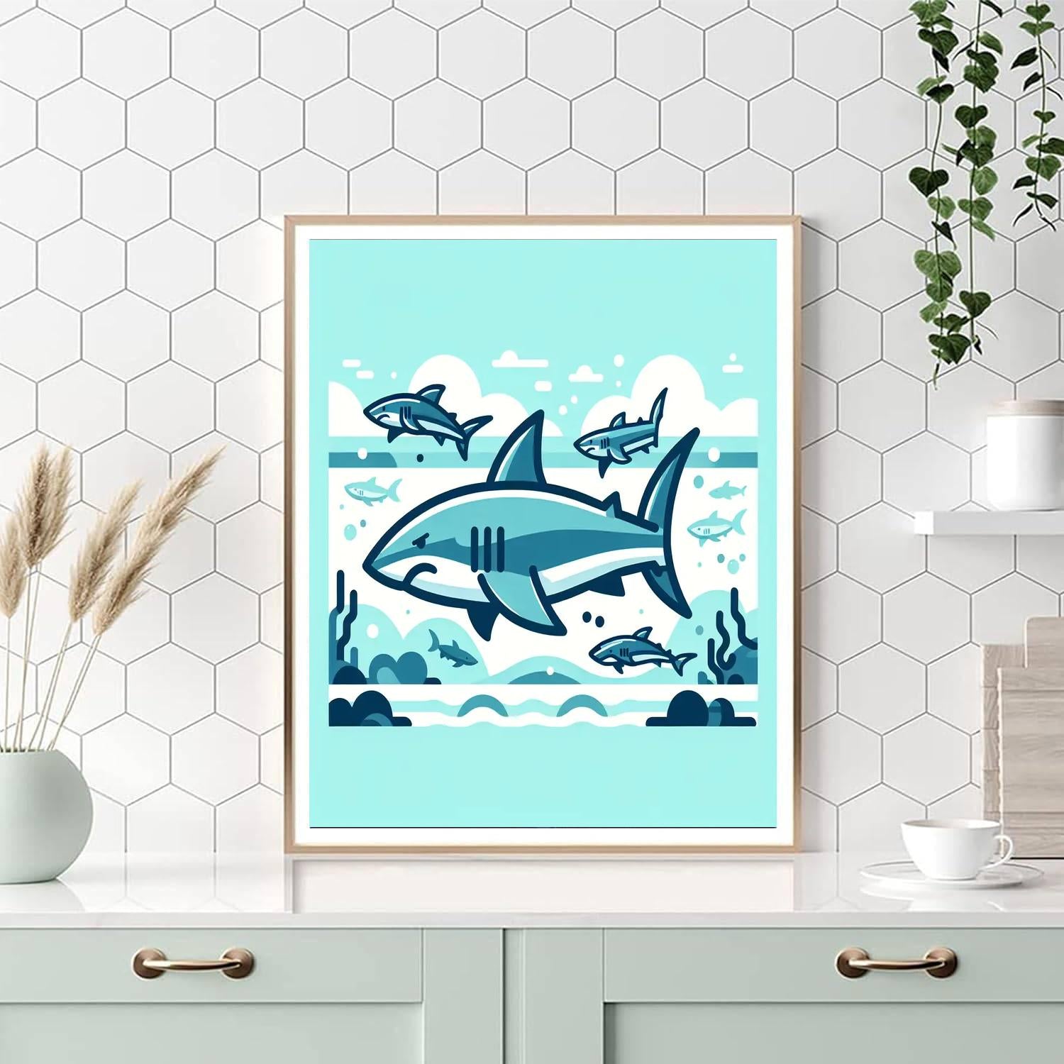 Savvy Sharks Painting By Numbers Kit
