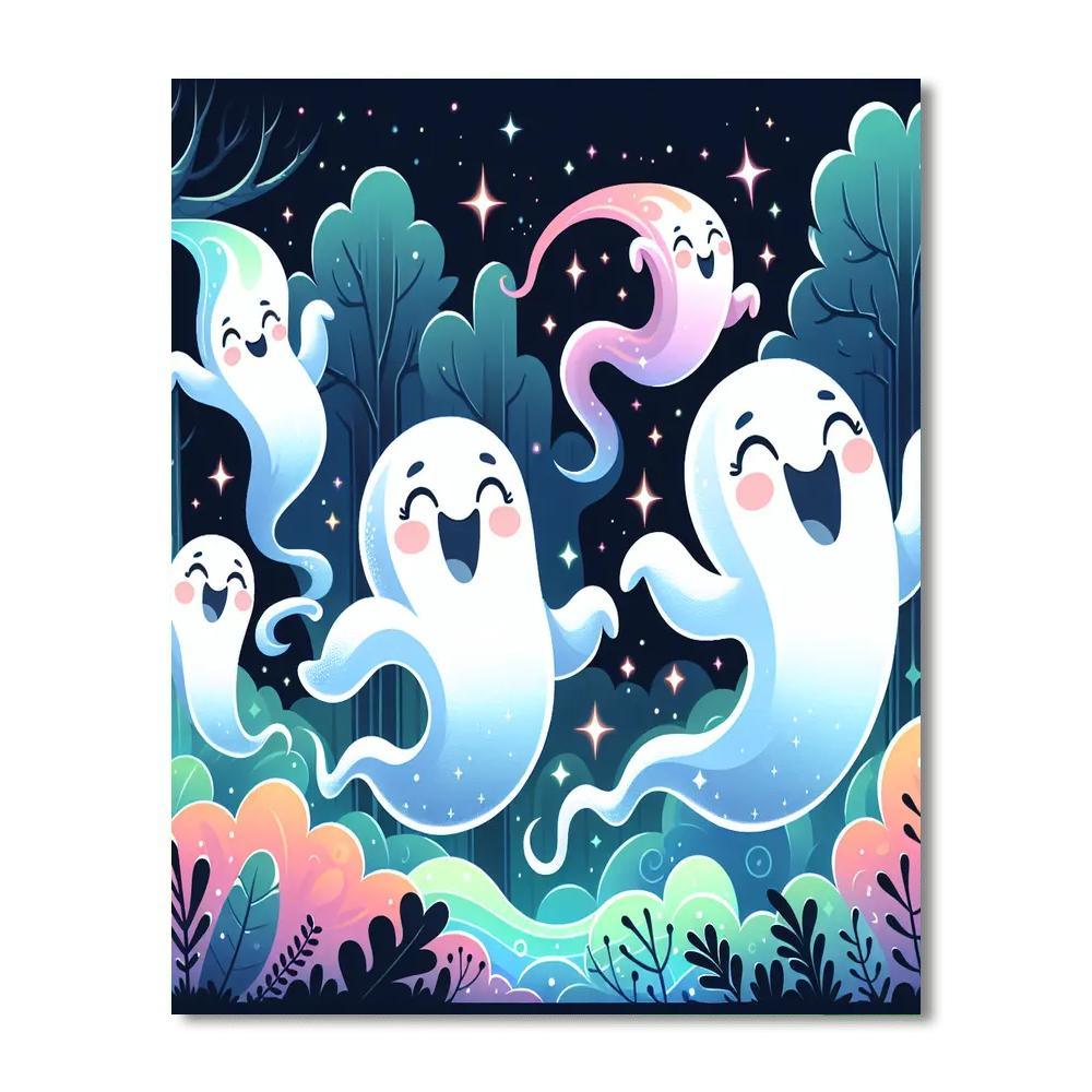 Galloping Ghosts Paint By Numbers Art